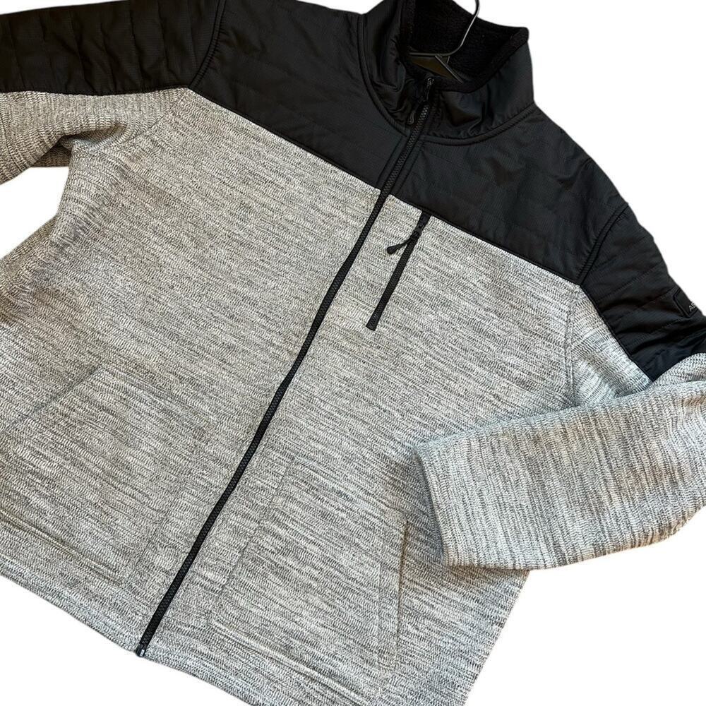 Ascend men’s jacket size 2XL, gray, and black full zip. Cloud Dancer Base Camp.